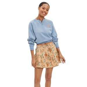 American Eagle AE Tiered Floral Corduroy Mini Skirt - large